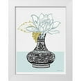 thumbnail image 1 of Stellar Design Studio 15x18 White Modern Wood Framed Museum Art Print Titled - Flower Vase with Pattern I, 1 of 4
