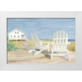 thumbnail image 1 of Stellar Design Studio 18x13 White Modern Wood Framed Museum Art Print Titled - Beach Chairs 1, 1 of 4