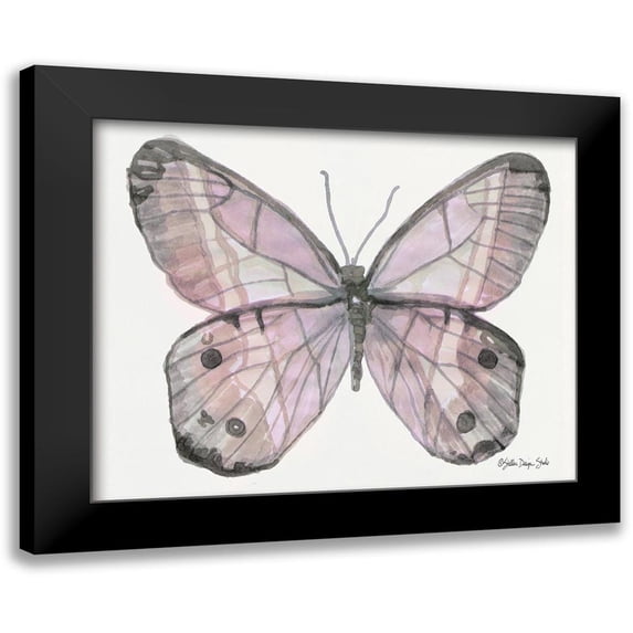 Stellar Design Studio 18x15 Black Modern Framed Museum Art Print Titled - Butterfly 5
