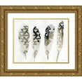 thumbnail image 1 of Stellar Design Studio 18x15 Gold Ornate Wood Framed with Double Matting Museum Art Print Titled - Feathers 2, 1 of 4