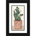 thumbnail image 1 of Stellar Design Studio 18x32 Black Ornate Wood Framed with Double Matting Museum Art Print Titled - Cactus in Pot 1, 1 of 4