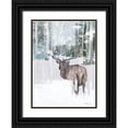 thumbnail image 1 of Stellar Design Studio 19x24 Black Ornate Wood Framed with Double Matting Museum Art Print Titled - Grand Elk 2, 1 of 4