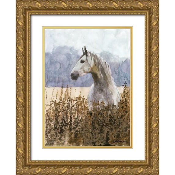 Stellar Design Studio 19x24 Gold Ornate Wood Framed with Double Matting Museum Art Print Titled - Beauty