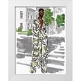 thumbnail image 1 of Stellar Design Studio 19x24 White Modern Wood Framed Museum Art Print Titled - Fashion in the City 2, 1 of 4