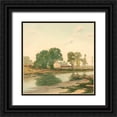 thumbnail image 1 of Stellar Design Studio 20x20 Black Ornate Wood Framed with Double Matting Museum Art Print Titled - Country Pond 3, 1 of 4