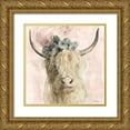 thumbnail image 1 of Stellar Design Studio 20x20 Gold Ornate Wood Framed with Double Matting Museum Art Print Titled - Highland Pretty, 1 of 4