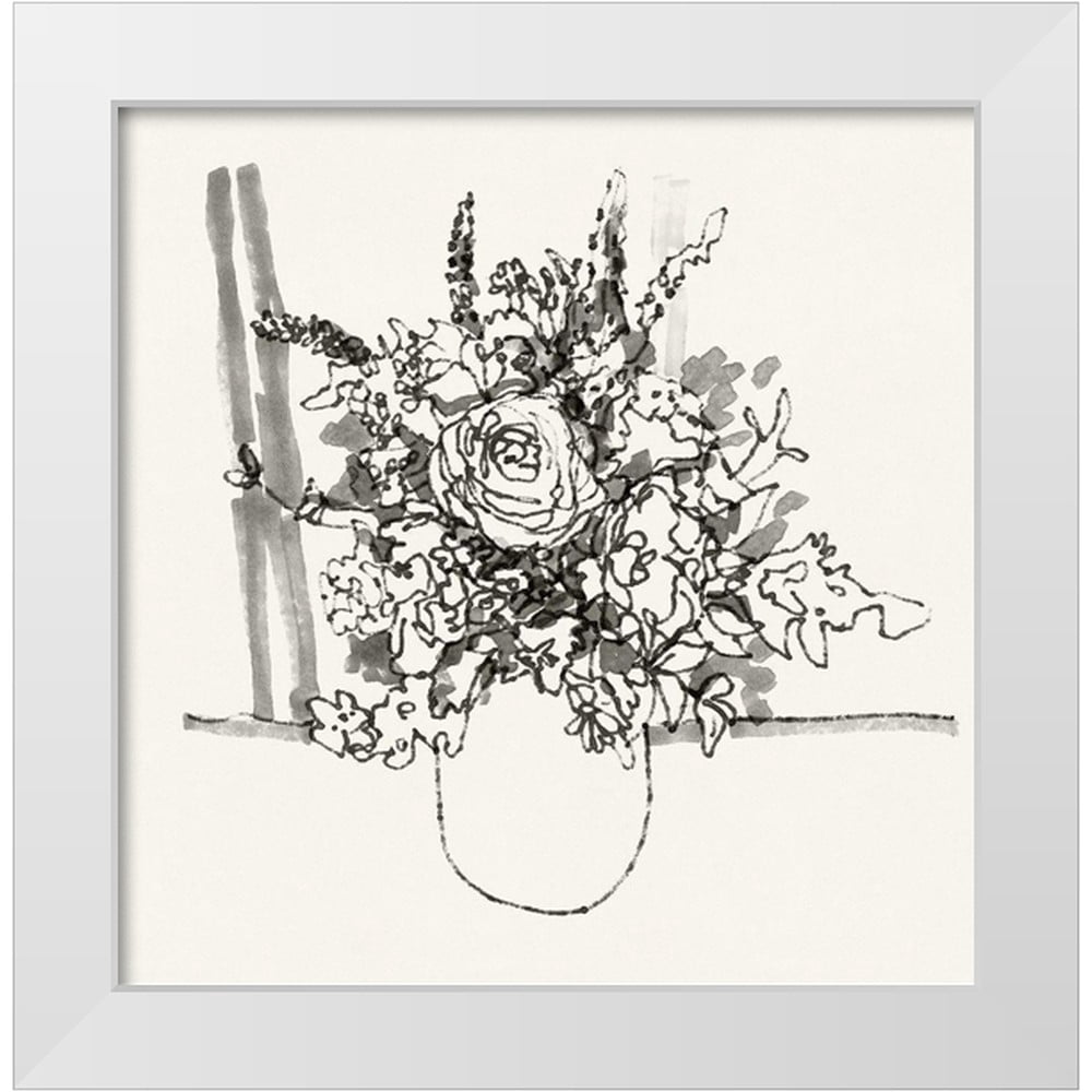 Stellar Design Studio 20x20 White Modern Wood Framed Museum Art Print ...