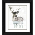 thumbnail image 1 of Stellar Design Studio 20x24 Black Ornate Wood Framed with Double Matting Museum Art Print Titled - Elk Impression 1, 1 of 4