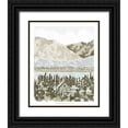 thumbnail image 1 of Stellar Design Studio 20x24 Black Ornate Wood Framed with Double Matting Museum Art Print Titled - Watercolor Mountain Retreat I, 1 of 4