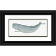 thumbnail image 1 of Stellar Design Studio 24x13 Black Ornate Wood Framed with Double Matting Museum Art Print Titled - Humpback Whale II, 1 of 4