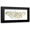 thumbnail image 1 of Stellar Design Studio 24x14 Black Modern Framed Museum Art Print Titled - Yellow-Gray Patterned Moth 1, 1 of 5