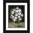thumbnail image 1 of Stellar Design Studio 24x32 Black Ornate Wood Framed with Double Matting Museum Art Print Titled - Traditional Floral, 1 of 4