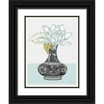 thumbnail image 1 of Stellar Design Studio 25x32 Black Ornate Wood Framed with Double Matting Museum Art Print Titled - Flower Vase with Pattern I, 1 of 4