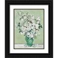 thumbnail image 1 of Stellar Design Studio 25x32 Black Ornate Wood Framed with Double Matting Museum Art Print Titled - Vase in Green, 1 of 4