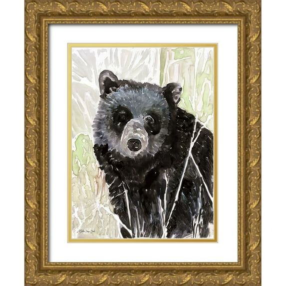 Stellar Design Studio 25x32 Gold Ornate Wood Framed with Double Matting Museum Art Print Titled - Pacific Coast Wildlife 4