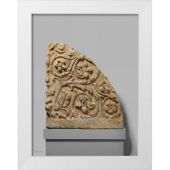 Stellar Design Studio 25x32 White Modern Wood Framed Museum Art Print Titled - Acanthus 2