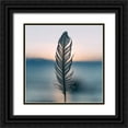 thumbnail image 1 of Stellar Design Studio 26x26 Black Ornate Wood Framed with Double Matting Museum Art Print Titled - Feather Sunset, 1 of 4