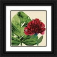 thumbnail image 1 of Stellar Design Studio 26x26 Black Ornate Wood Framed with Double Matting Museum Art Print Titled - Tropical Floral 2, 1 of 4