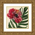 thumbnail image 1 of Stellar Design Studio 26x26 Gold Ornate Wood Framed with Double Matting Museum Art Print Titled - Tropical Floral 1, 1 of 4