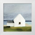thumbnail image 1 of Stellar Design Studio 26x26 White Modern Wood Framed Museum Art Print Titled - Beach Huts 1, 1 of 4