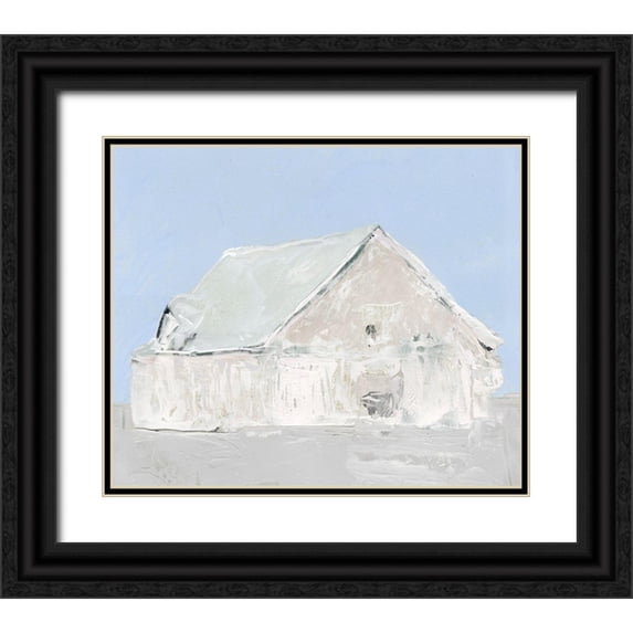 Stellar Design Studio 30x26 Black Ornate Wood Framed with Double Matting Museum Art Print Titled - Oakdale Ranch II
