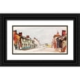 thumbnail image 1 of Stellar Design Studio 32x18 Black Ornate Wood Framed with Double Matting Museum Art Print Titled - Street Walk, 1 of 4