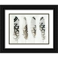 thumbnail image 1 of Stellar Design Studio 32x25 Black Ornate Wood Framed with Double Matting Museum Art Print Titled - Feathers 1, 1 of 4