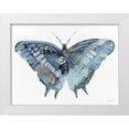 thumbnail image 1 of Stellar Design Studio 32x25 White Modern Wood Framed Museum Art Print Titled - Blue Butterfly, 1 of 4