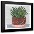 thumbnail image 1 of Stellar Designs Studio 15x15 Black Modern Framed Museum Art Print Titled - Potted Agave II, 1 of 5