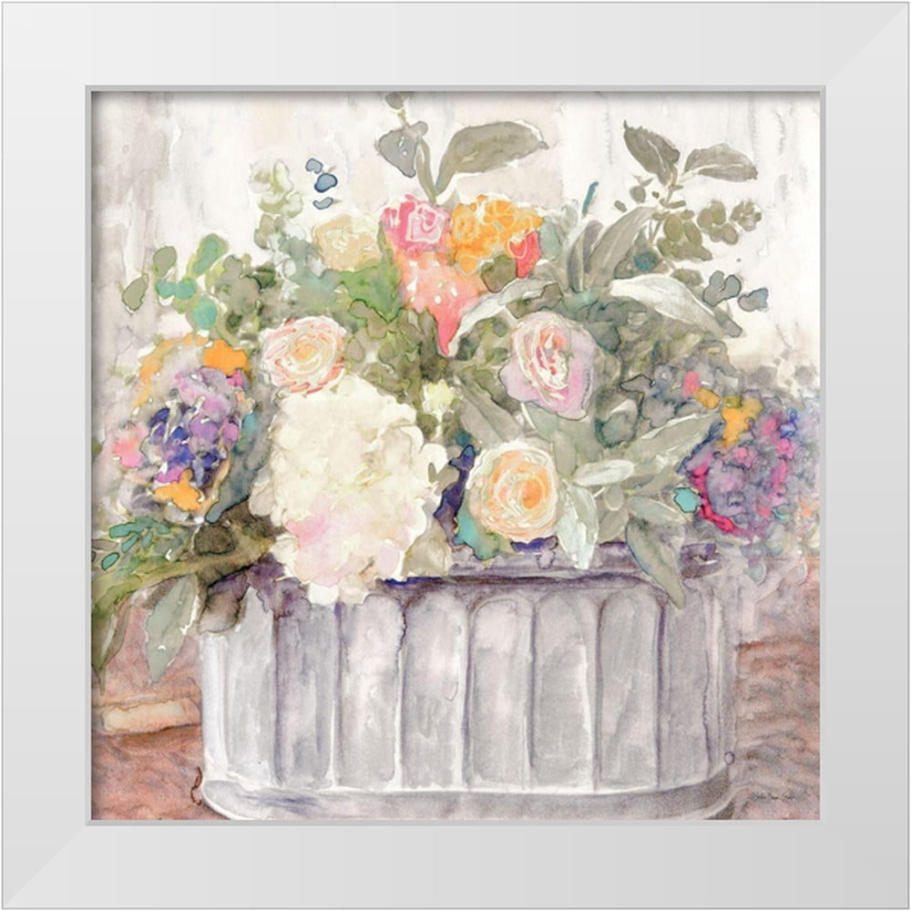 Stellar Designs Studio 15x15 White Modern Wood Framed Museum Art Print ...