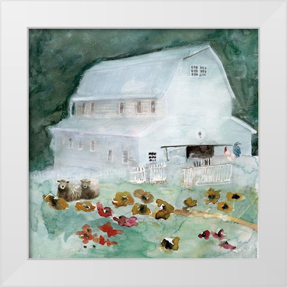 Stellar Designs Studio 15x15 White Modern Wood Framed Museum Art Print ...