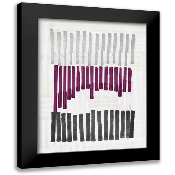 Stellar Designs Studio 15x18 Black Modern Framed Museum Art Print Titled - Intersecting Lines 2