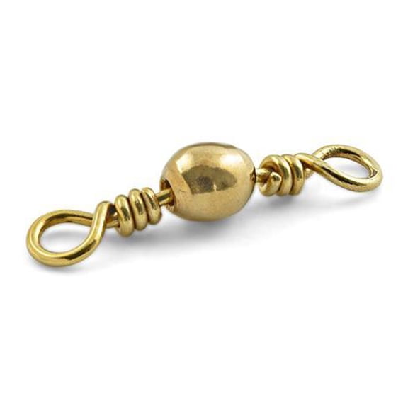 Stellar Fishing #6 Gold Barrel Swivels (500 pack) Rolling Ball Bearing Solid Ring Fishing Tackle Hook Line Leader Connector