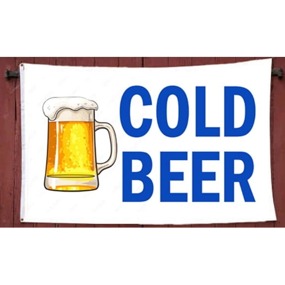 Stellar Cold Beer 3' x 5' Polyester Flag Outdoor Business Advertising
