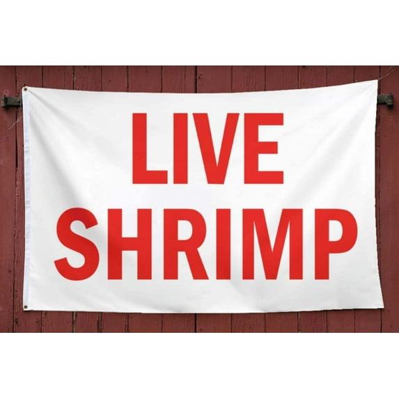 Stellar Fishing Live Shrimp 3' x 5' Polyester Flag Outdoor Bait Store Advertising
