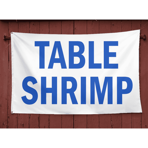 Stellar Fishing Table Shrimp 3' x 5' Polyester Flag Outdoor Bait Store Advertising