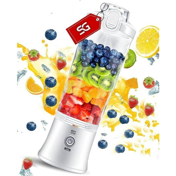 Stellar Goods Powerful Portable Blender for Smoothies & Shakes - Mini Blender with High-Torque Motor, Long-Life Battery, Leak-Proof Cup - One-Click & Pulse Mode - Personal Blender for Home, Travel