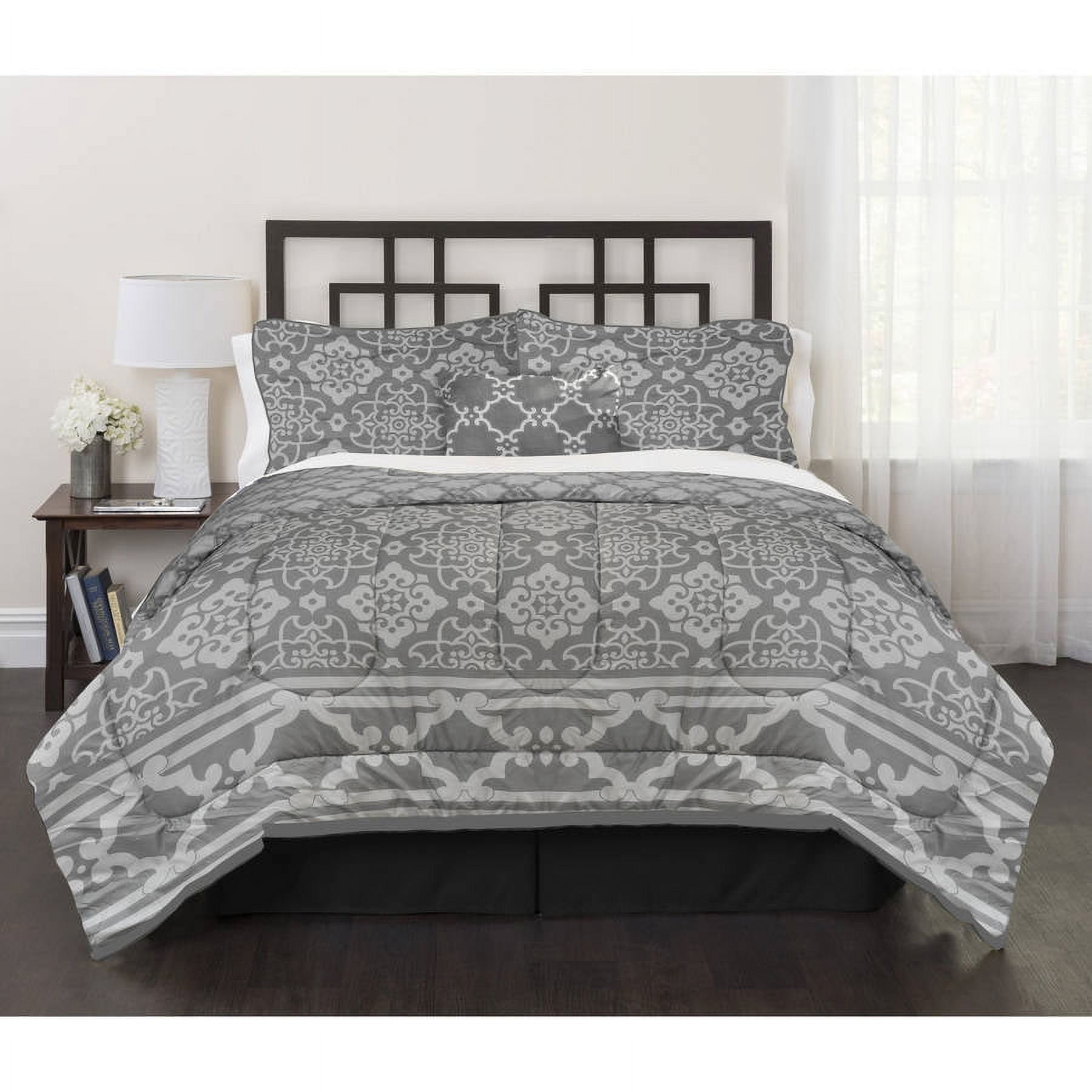 Stellar Grey 4-Piece Bedding Comforter Set - Walmart.com