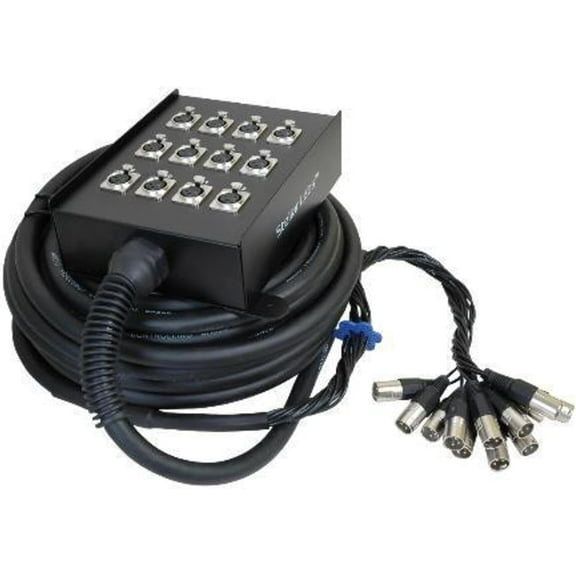 Stellar Labs 555-13872 XLR Cable Snake 12 Channel 32 FT