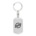 thumbnail image 1 of Stellar Lumens (XLM) Crypto Cryptocurrency Stainless Steel or 18k Gold Premium Swivel Dog Tag Keychain, 1 of 16