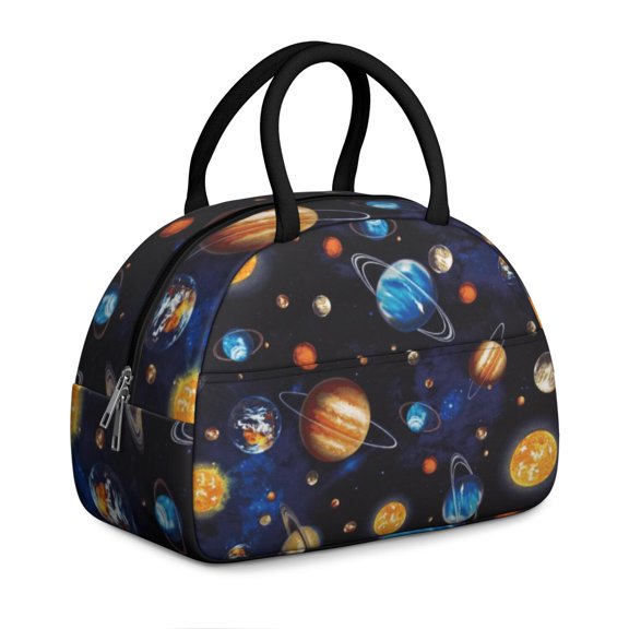 Stellar Lunch Bag for Women – Cosmic Nebula and Galaxy Design Tote, Leakproof & Spacious for School, Work, or Space Explorers