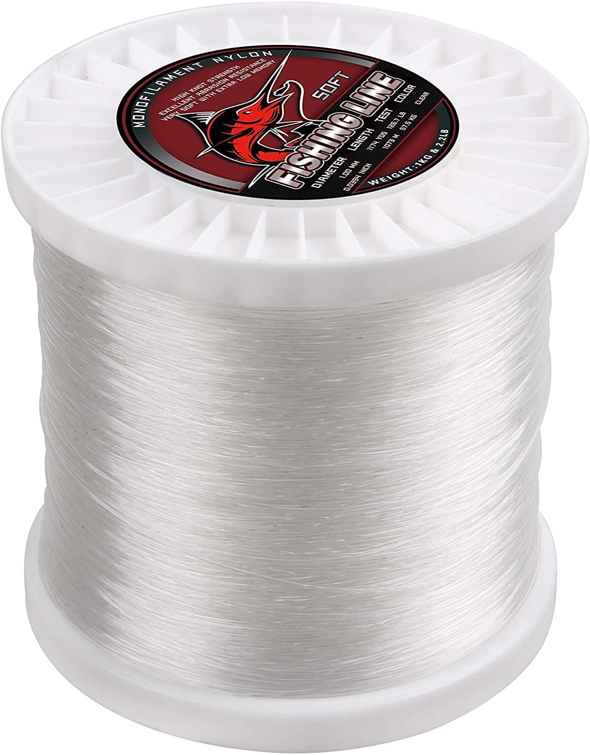 Stellar Monofilament Fishing Line 105 lb./.9mm (1450 yards). Nylon Mono Fishing Lines - Super Strong Monofilament Fishing Leader Line