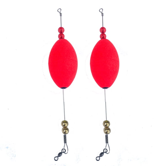 Stellar Orange (2 Pack) Weighted Popping Cork | Oval Clacker Click Float, Fishing Tackle