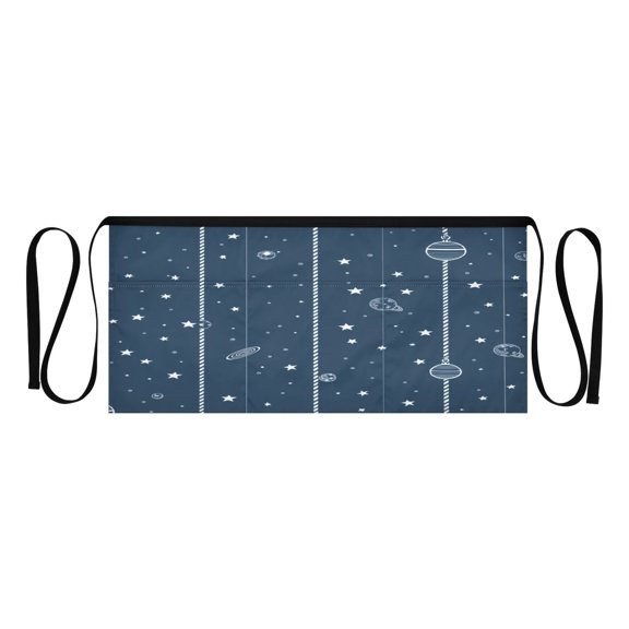 Stellar Patterns on Strings Multi Pocket Short Apron Waterproof, Adjustable 96.5in Belt for various occasions
