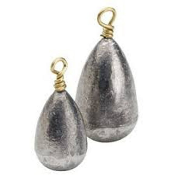 Stellar Pear (2 Ounce 10 Pack) Sinker Fishing Weights, Fishing Sinkers for Saltwater Freshwater, Fishing Gear Tackle
