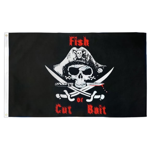 Stellar Pirate Fish or Cut Bait 3' x 5' Polyester Flag Outdoor Bait Store Advertising