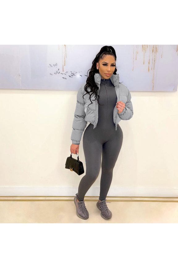 Stellar Puffer Jacket (L, Grey)