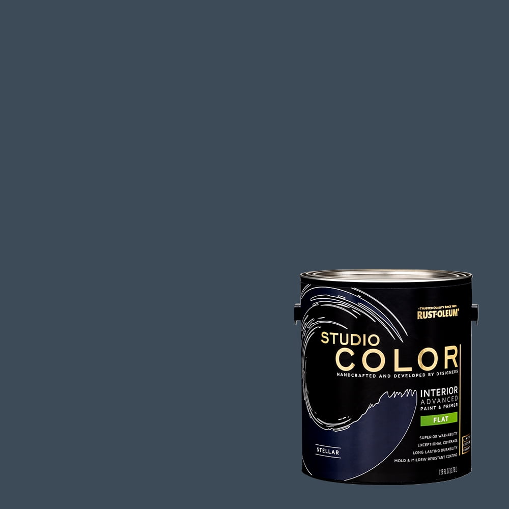 Stellar, Rust-Oleum Studio Color Interior Paint + Primer, Flat Finish, Gallon