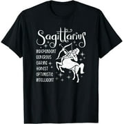 Stellar Sagittarius: Celestial Style in Black, Size 4XL - Your Ultimate Astrology Shirt!