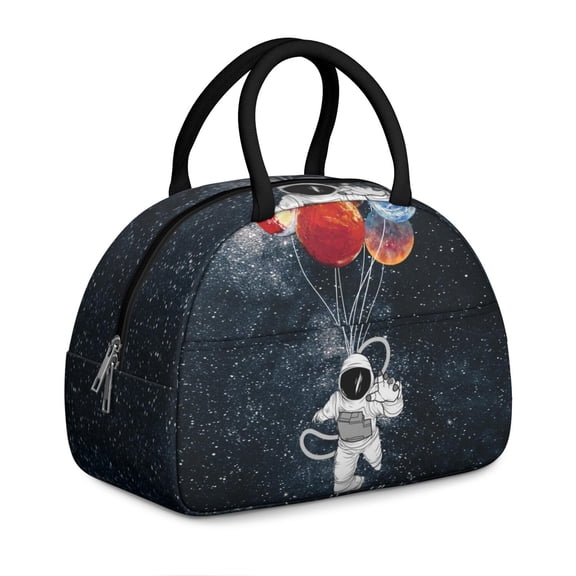 Stellar Sky Lunch Bag – Insulated Celestial Tote with Starry Night & Nebula Vibes, Durable & Reusable for Outer Space Lovers